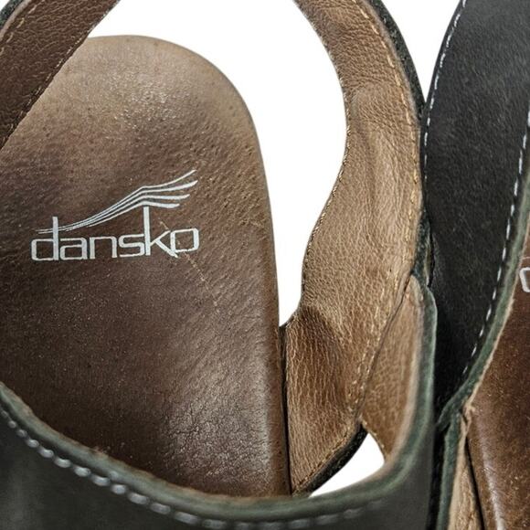 Dansko 40 Dawson Metallic Brown Leather Chunky Sandal Boho Comfort Coastal - Picture 5 of 5